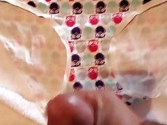 Cum on front of mom's panties