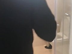 having a cup of tea and a piss