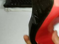 Louboutin peep toes first cum