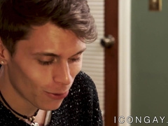 Charming homo Troy Acolla busting ass with cutie tutors cock