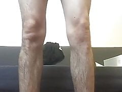 Hot British daddy showing off his uncut cock