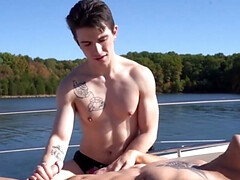 Dalton Riley seducing Caleb Morphy into sex on a yacht