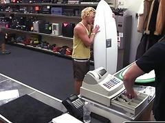 Giving up his ass is the only way this surfer boy will get more money