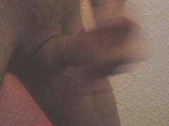 Masturbating my cock until cumshot