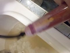 amateur pampering at home and in the forest with a beautiful large vascular penis,