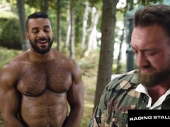 MAD STALLION Bulky Daddies Sans a condom in the Thicket