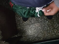 Jerking and precum while pyjamas down.