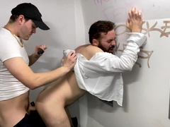 chav and random commuter boink condom-free in a teach rest room