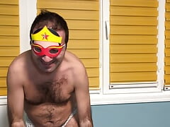 Earl shows off his latest erotic briefs