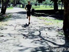 Insane youngster Brice Carson humped gonzo after park running
