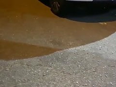 Fucking between trucks.