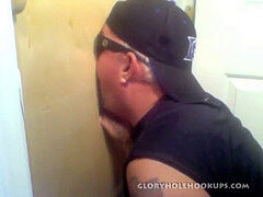 2 knobs At The Gloryhole Get deepthroated