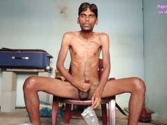 Rajeshplayboy993 lubrifies his shaft with oil, releases a massive load