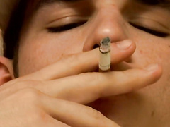 Mesmerizing Kenny Crusoe Smoke & Jerks Off In Bed