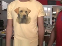 Public gay blowjob and cum eating and boy public erection and