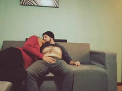 Degustating my masculine's meatpipe on the sofa.