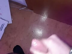 Young boy after long edging big Cumshot