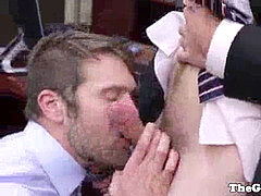 Colby Keller in the office deep-throating manager