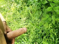 Big Cock Jerking In Beautiful Garden