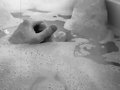 Soaping up my flaccid cock in the bath