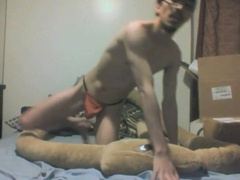 Skinny Asian Twink's Birthday Striptease