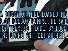 Pumping Cum Into A Friend's Reebok Pump Sneakers