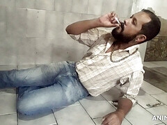 Soaked jeans piss