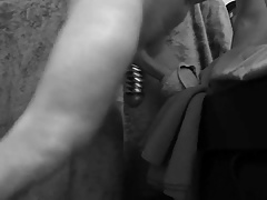 fuking my rubberpussy with swinging ballweights