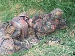 German Military Men Go Wild Outdoors