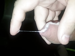 Sticky foreskin play and cum