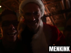 Master Santa Christian Wilde torments Baxxx in Xmas bondage gangbang
