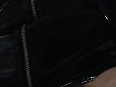 cumming cumshot leather dress big cock xd cd crossdresser