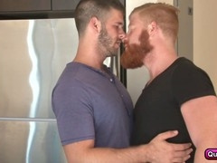 Hardcore anal sex session with horny gay studs Jimmy Fanz and Bennett Anthony