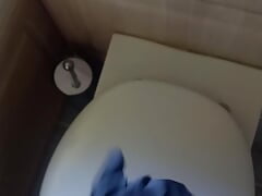 Tradesman wanking and cumming with 2 different panties
