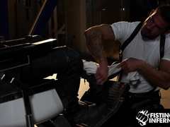 Hairy Man Barber Bred By Leather Dad - Tryp Bates, Greg Dixxon - FistingInferno