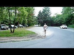 Johntheguy8 nude walk on parking place