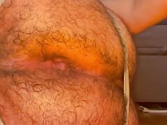 Fat chastity fag fists his ass