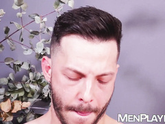 Inked John Brachalli strokes & teases in solo close up