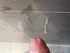 Big and messy cum wall