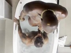 DANGLED MUSCLE GYM RAT FATHER TAKES MEATY YANKEE BIG BLACK COCK
