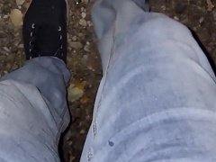 Man peeing, pant, male pissing