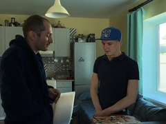 Stud porked and nutted on a pizza courier