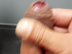 Masturbating a manhood to jism