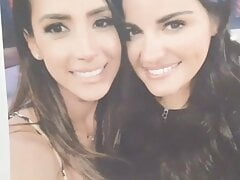 Facial drenched Cynthia and Maite Tribute Cum