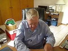 grandpa cum on webcam