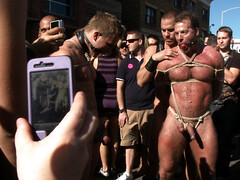 Public BDSM orgy with Drew Cutler and Cameron Adams