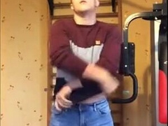 Hunky Amateur Twink Masturbating on Webcam