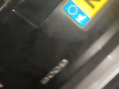 balls crushed between automatic car tailgate