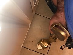 mother in laws high heels get cum covered