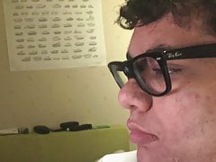 Horny me shoots a load on my round glasses